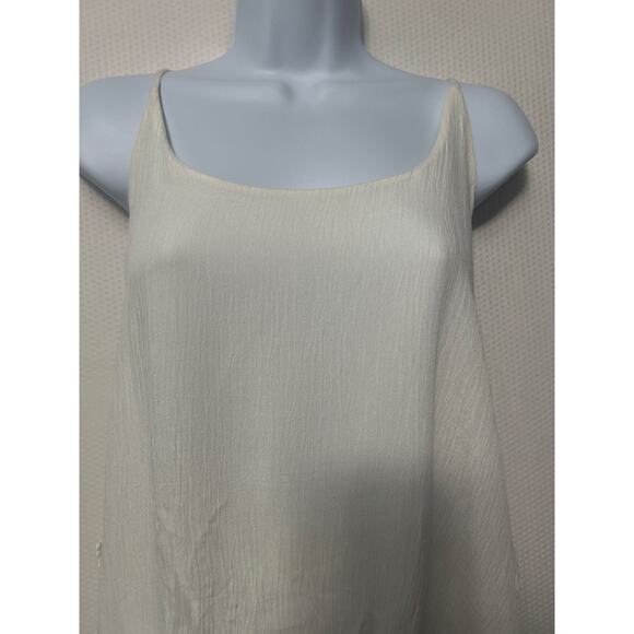 Sage The Label Lagoon White Layered Pom Pom Trim Flowy Romper Size Small - Picture 2 of 9